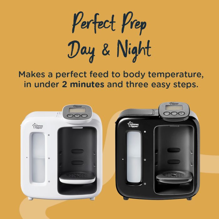 Image of prep machine  detailing how it can prepare the perfect feed in 2 minutes