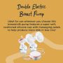 Image of the electric breast pump and details of how it can help deliver more milk in less time